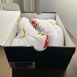 Jordan Kids Sneakers White and Gold